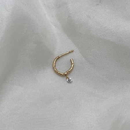 Hoop i guld, 0,11 ct diamant, julie carl jewelry