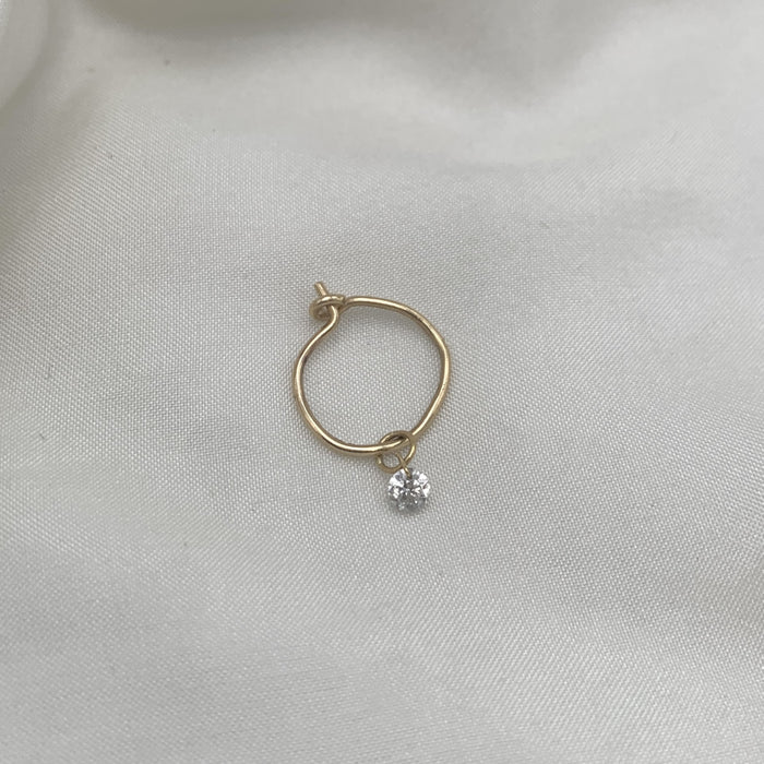 Julie Carl Jewelry, Hoop i guld med diamant, Ecliptic  