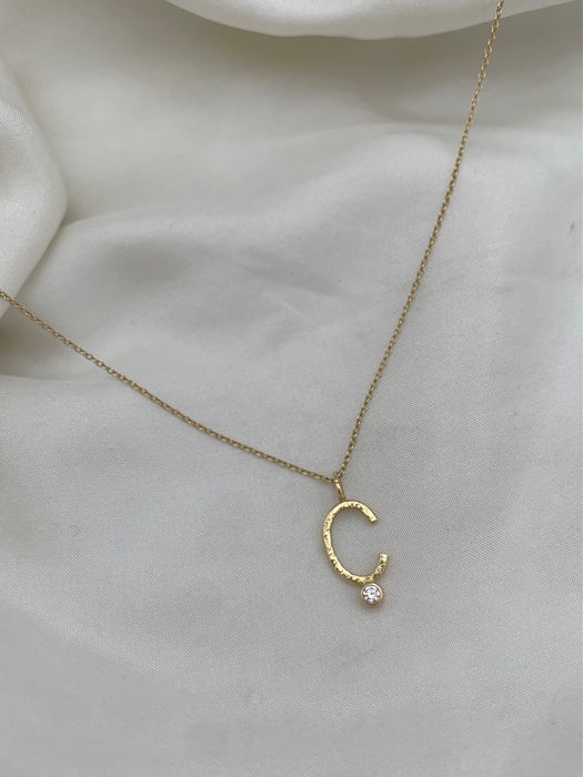 Julie Carl Jewelry, Soul Letter halskæde med brillant