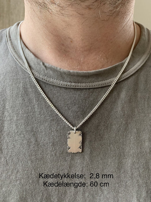Julie Carl Jewelry Halskæde Dogtag halskæde rå, sølv