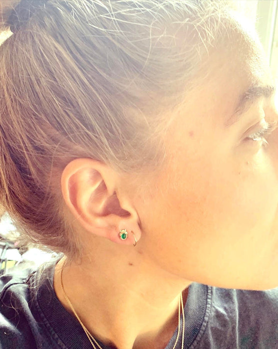 Julie Carl Jewelry Øreringe Mandala hoop, 14 karat guld (1 stk)