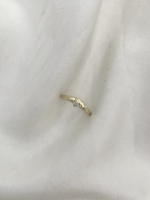 Julie Carl Jewelry Ring 45 / Diamant (champagne 0.03 ct) Aurora ring, 14 karat guld