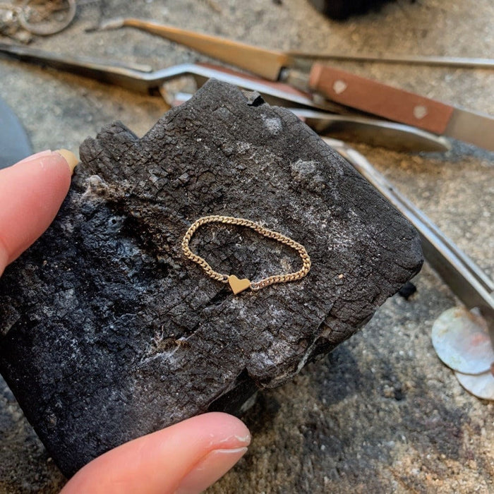 Julie Carl Jewelry Ring Hridaya kædering, 14 karat guld