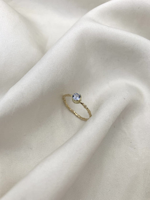 Julie Carl Jewelry Ring 45 / Lyseblå safir (ca. 0.3 ct) Sapphire Dream ring, 14 karat guld