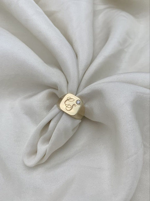 Julie Carl Jewelry Ring Signet ring, 14 karat guld