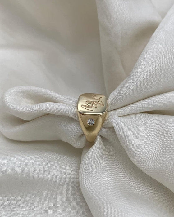Julie Carl Jewelry Ring Signet ring, 14 karat guld