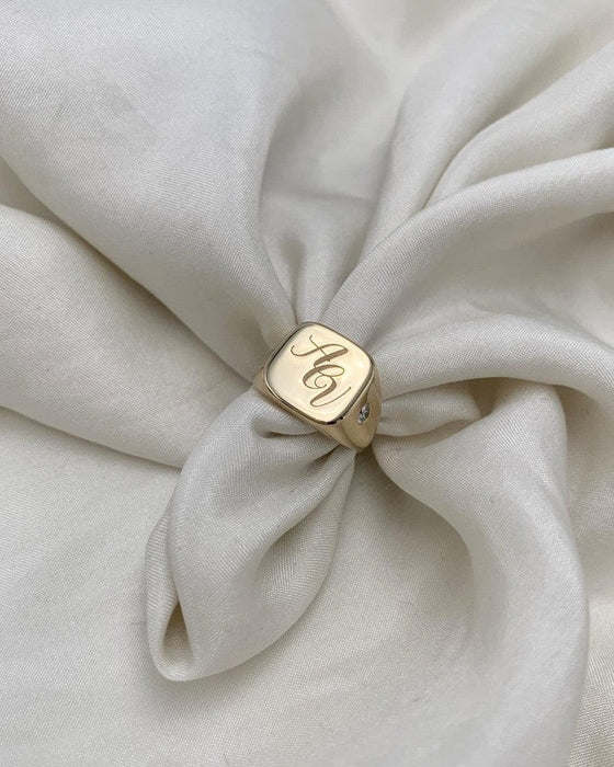 Julie Carl Jewelry Ring Signet ring, 14 karat guld