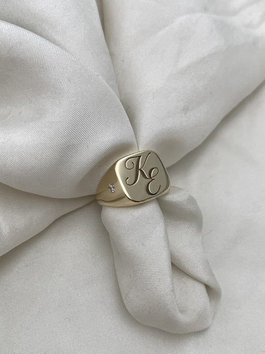 Julie Carl Jewelry Ring Signet ring, 14 karat guld