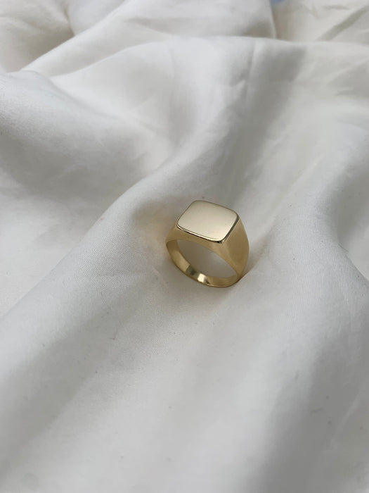 Julie Carl Jewelry Ring Signet ring herre, 14 karat guld