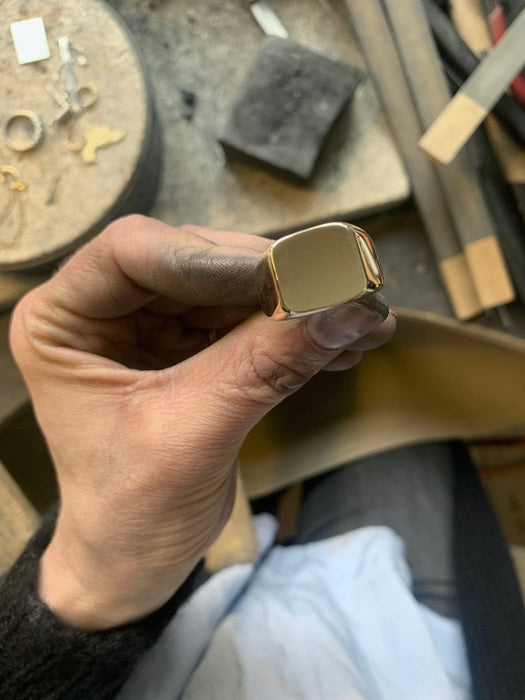 Julie Carl Jewelry Ring Signet ring herre, 14 karat guld
