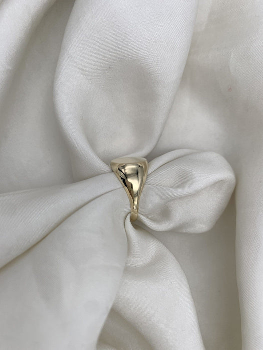 Julie Carl Jewelry Ring Signet ring, rund, 14 karat guld