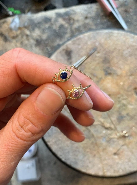 Julie Carl Jewelry Ring Third eye halskæde, 14 karat guld