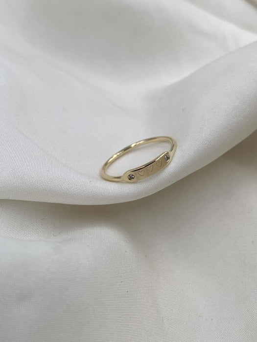 Julie Carl Jewelry Ring Yours Truly ring, 14 karat guld